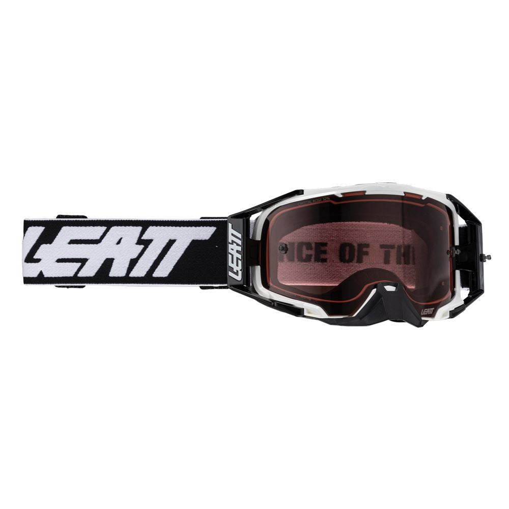 Leatt 2025 Motocross Goggles Velocity 6.5 Cryztal White - Rose Lens